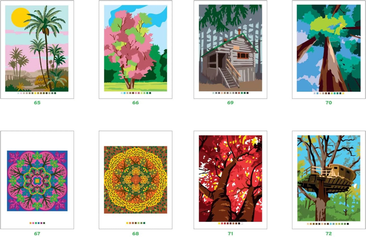 Árvores do mundo - Pintura por Números