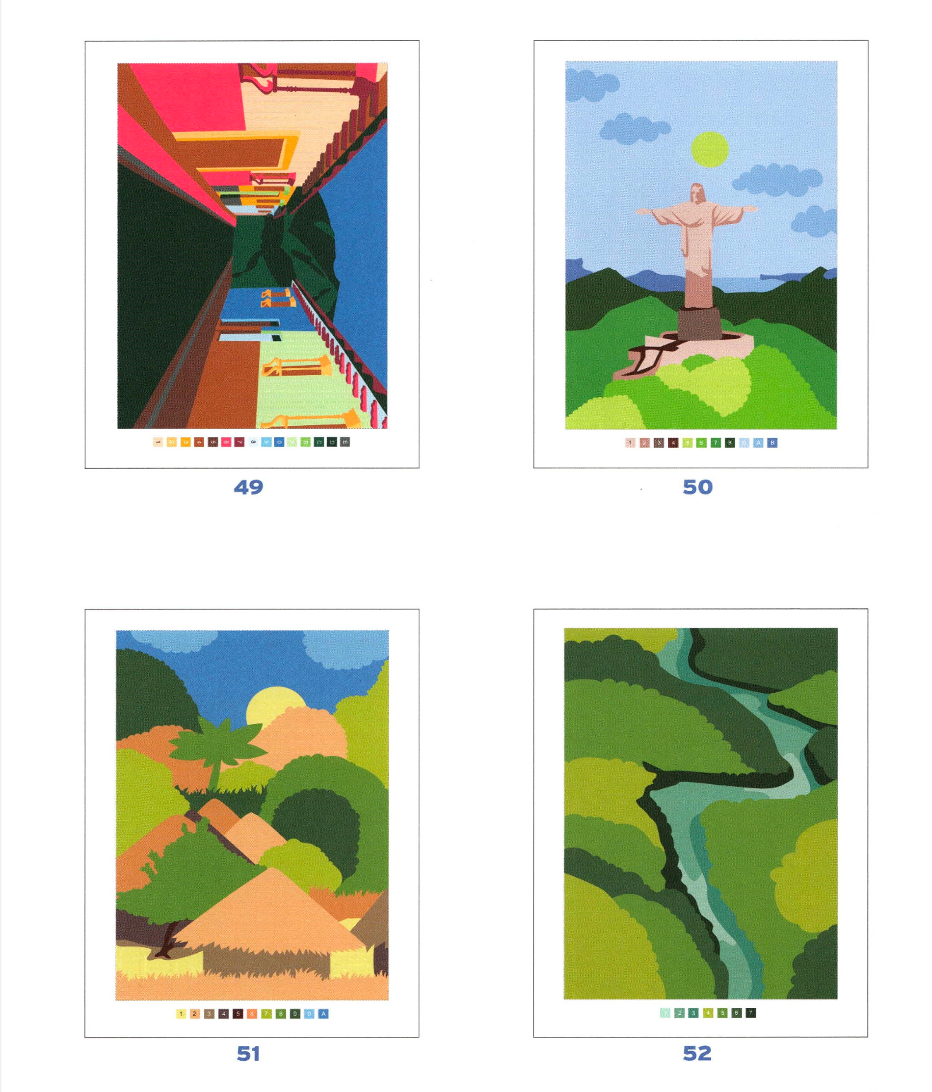 Paisagens y monumentos antigos - Pintura por Números